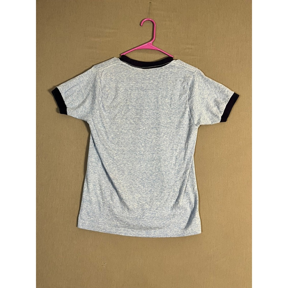 Richlands Blue Tornado Band Ringer Tee Small Blue Vintage Good
